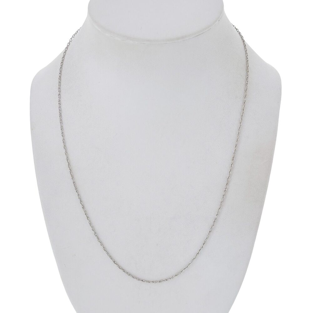 Estate Sterling Silver 925 1.4mm Rope Chain Necklace 19.25"